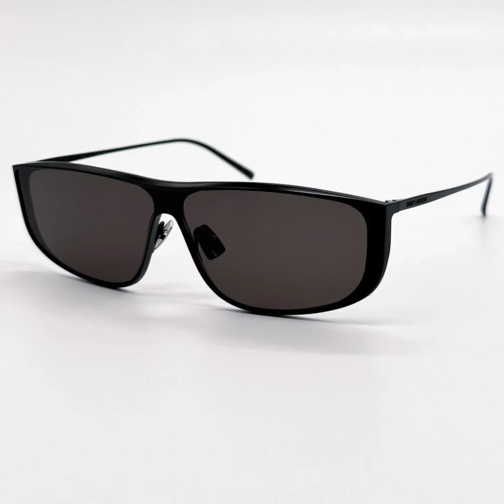NEW SAINT LAURENT SL605 LUNA 002 SILVER SUNGLASSES SL 605 SHIELD